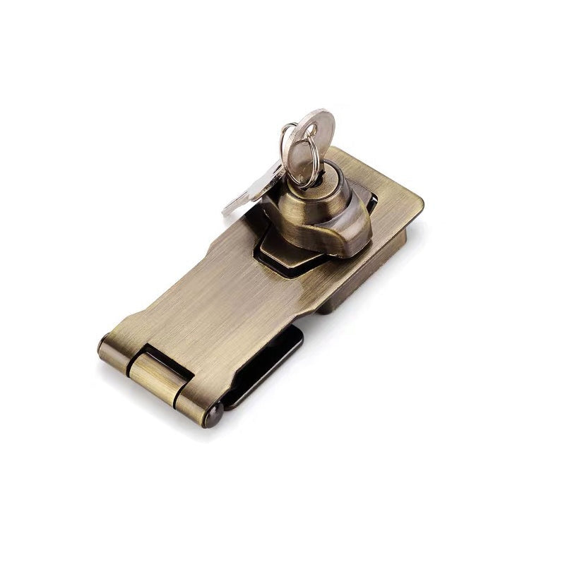 Cabinet Hinge Lock – Zinc Alloy, Screw or Adhesive Mount & 2 Keys