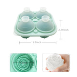 3D Rose Ice Cube Tray – Food-Grade Silicone, 6cm Cubes & 4 Cavities