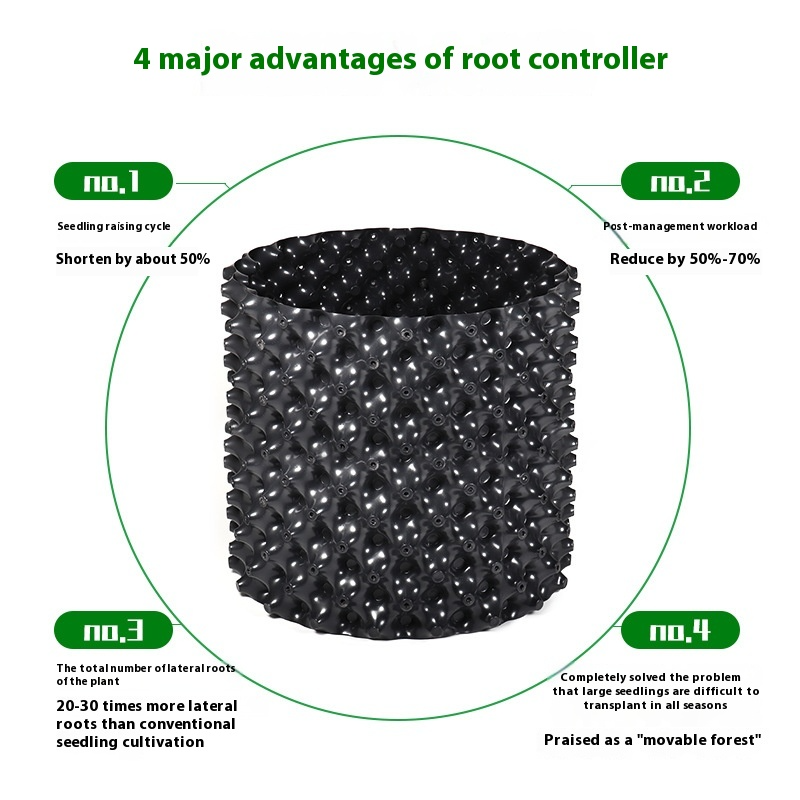 Root Guide System – Weatherproof Black Plastic, 20×20cm & Tool-Free Install