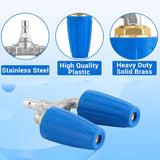 High-Pressure Dual Nozzle – Stainless Steel, 0.25" Quick-Connect & Rotating Turbo