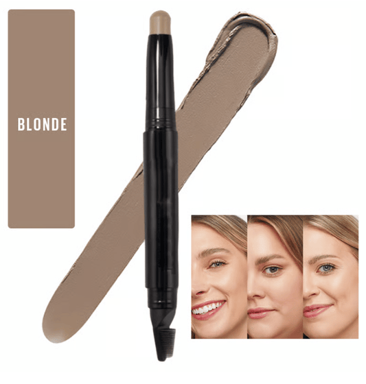 2-in-1 Eyebrow Pencil – With Brush, Smudge-Proof, 5 Shades