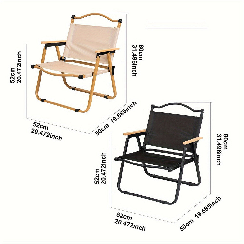 Folding Camping Chair – Aluminum Frame, Reclining & Oxford Fabric