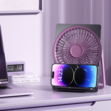 Portable USB Desk Fan – Rechargeable Battery, Whisper-Quiet & Compact Design