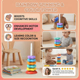 Spiral Stacking Tower Toy – 6 Colors, Fine Motor Skills & Ages 1-5