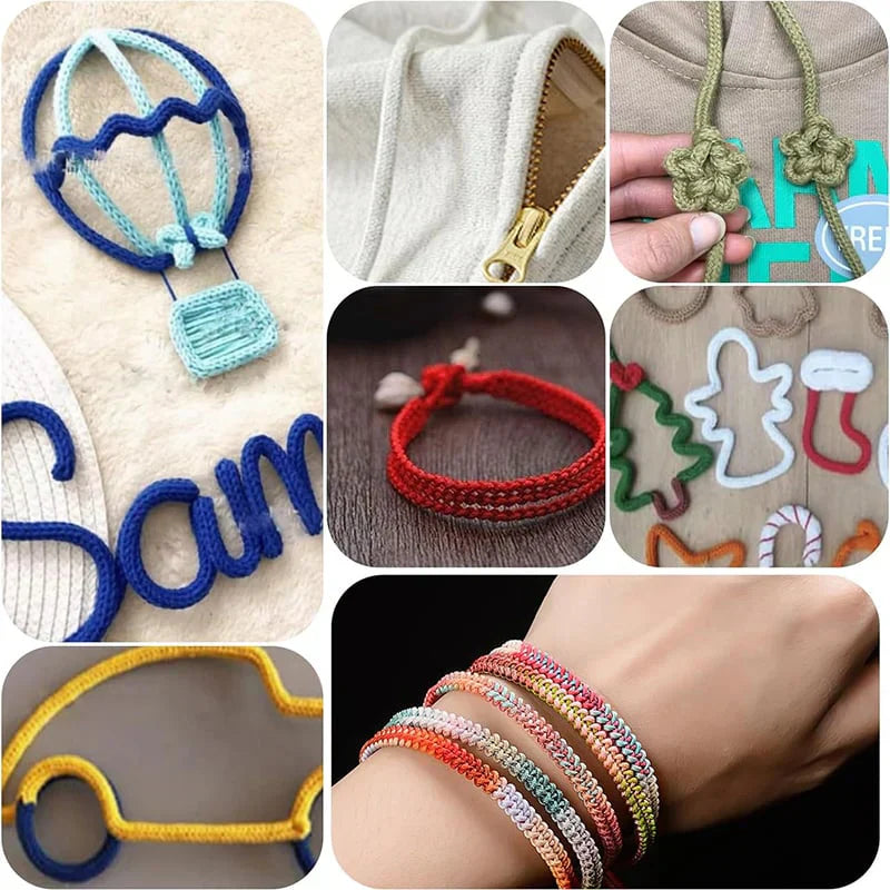 I-Cord Knitting Machine – ABS & Stainless Steel, Fast Yarn Cord Maker