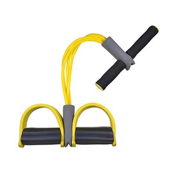 Full-Body Sit-Up Resistance Trainer – Foot Pedals, Elastic Bands & 4/6 Strand Levels