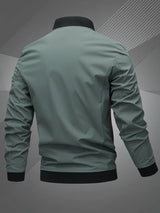 Finn Casual Men's Bomber Jacket with Embroidered Lettering - Stylish & Comfortable Outerwear