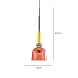 Glass Pendant Light – Colored Shade, E27 Socket & Adjustable 120cm Cord