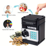 Electronic Money Bank with Code Lock – Sound & LED, Coins & Notes, ABS