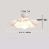 Petal Flower Ceiling Light | Modern Floral Semi Flush Mount Fixture