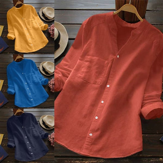 Isla – Women's Long-Sleeve Linen Shirt