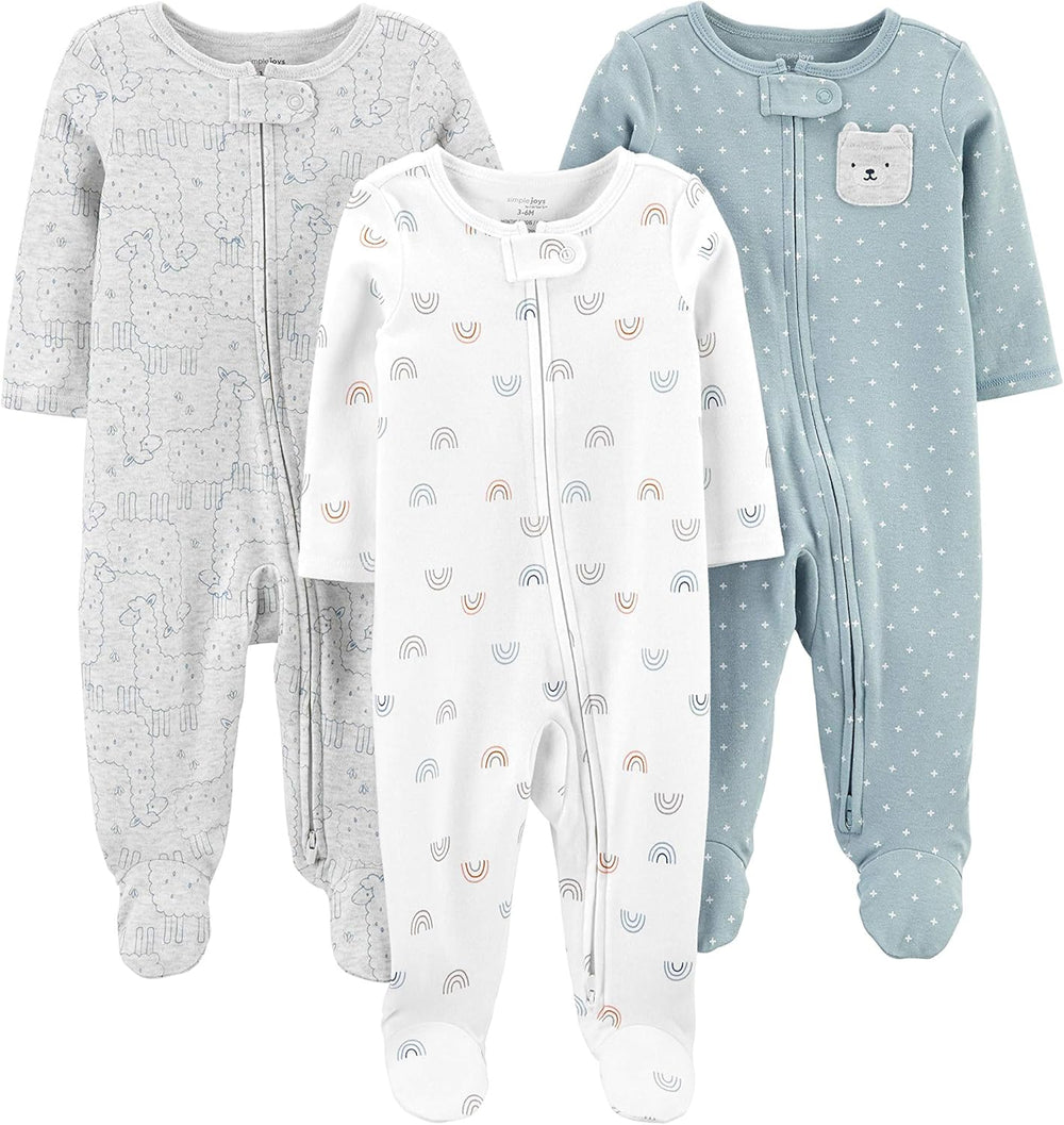 Baby Winter Sleep & Play Set - 3-Pack Cozy Pajamas for Infants - Soft, Warm & Stylish Sleepwear