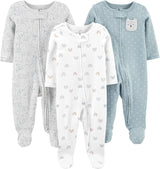 Baby Winter Sleep & Play Set - 3-Pack Cozy Pajamas for Infants - Soft, Warm & Stylish Sleepwear