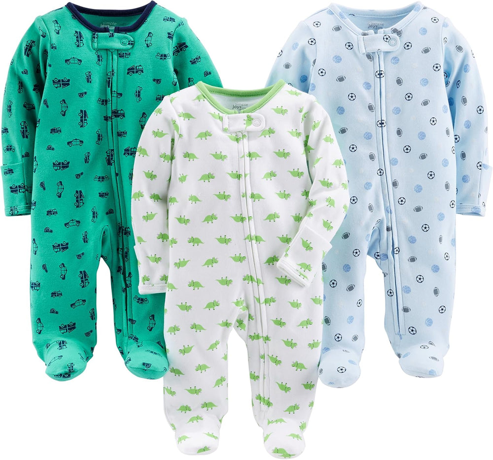 Baby Winter Sleep & Play Set - 3-Pack Cozy Pajamas for Infants - Soft, Warm & Stylish Sleepwear