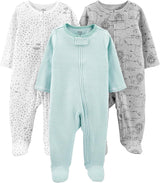 Baby Winter Sleep & Play Set - 3-Pack Cozy Pajamas for Infants - Soft, Warm & Stylish Sleepwear