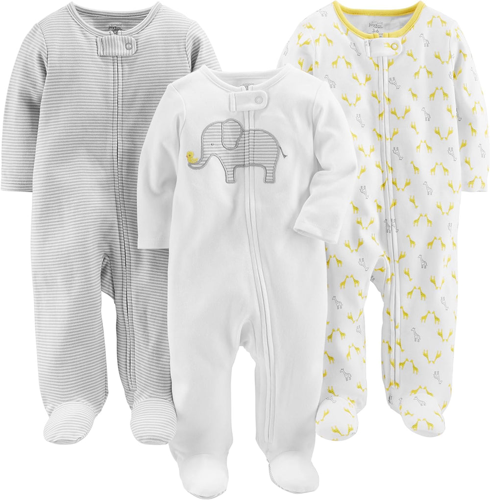 Baby Winter Sleep & Play Set - 3-Pack Cozy Pajamas for Infants - Soft, Warm & Stylish Sleepwear