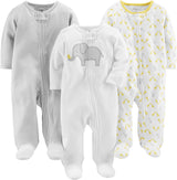 Baby Winter Sleep & Play Set - 3-Pack Cozy Pajamas for Infants - Soft, Warm & Stylish Sleepwear