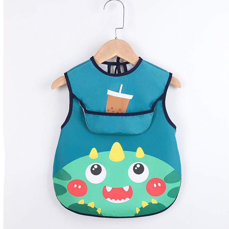 Multi-Purpose Baby Apron with Pockets - Ideal for Art and Food Activities