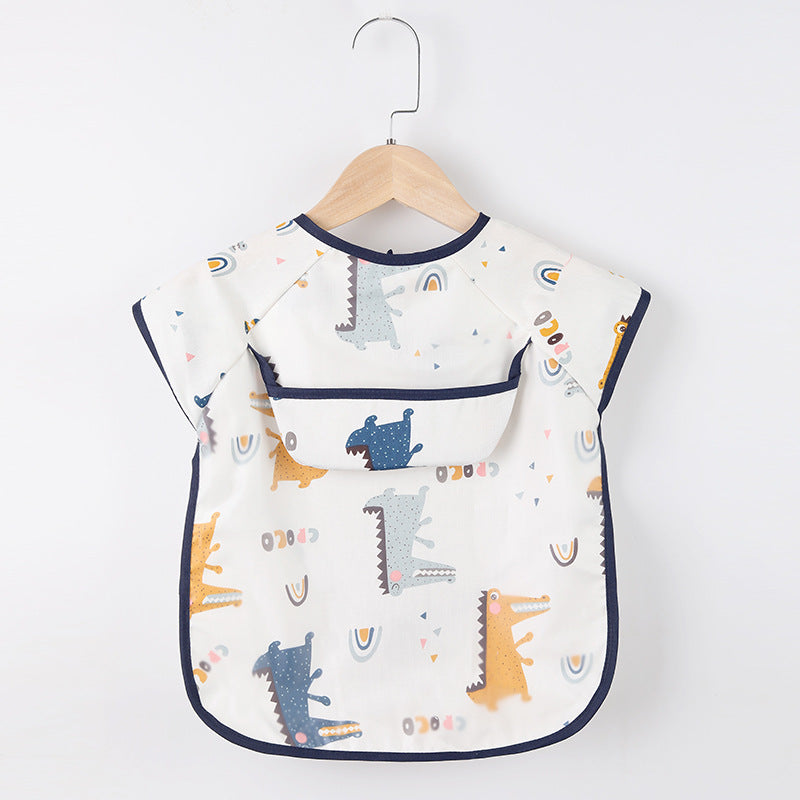 Multi-Purpose Baby Apron with Pockets - Ideal for Art and Food Activities