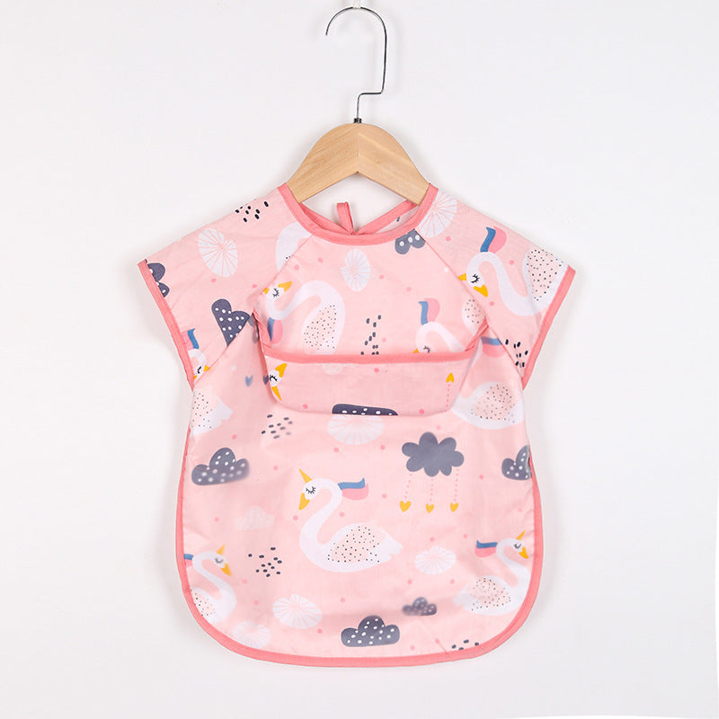 Multi-Purpose Baby Apron with Pockets - Ideal for Art and Food Activities