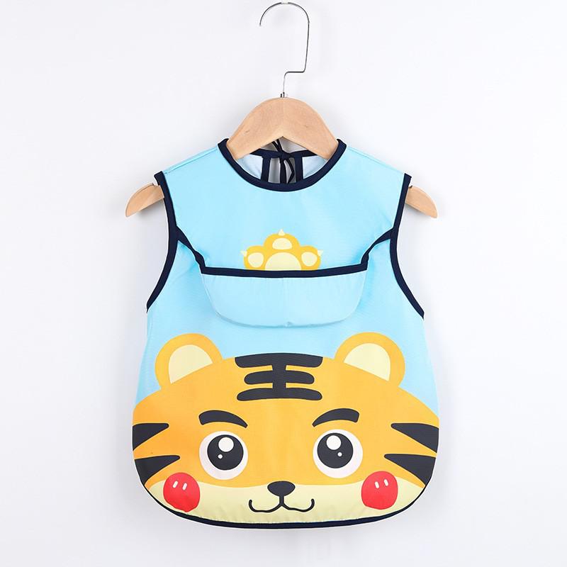 Multi-Purpose Baby Apron with Pockets - Ideal for Art and Food Activities