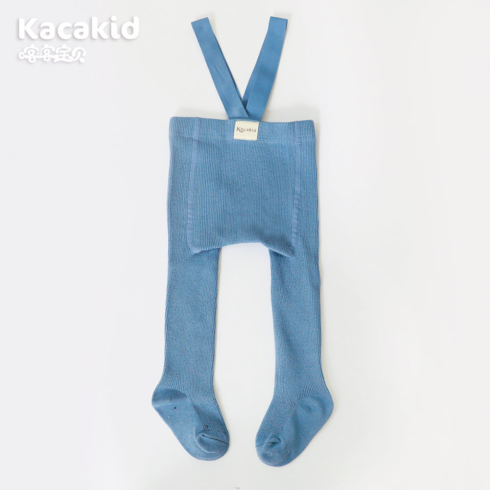 Baby Girls' & Boys' High Waist Knitted Trousers - Soft, Comfortable, Stylish Baby Pants