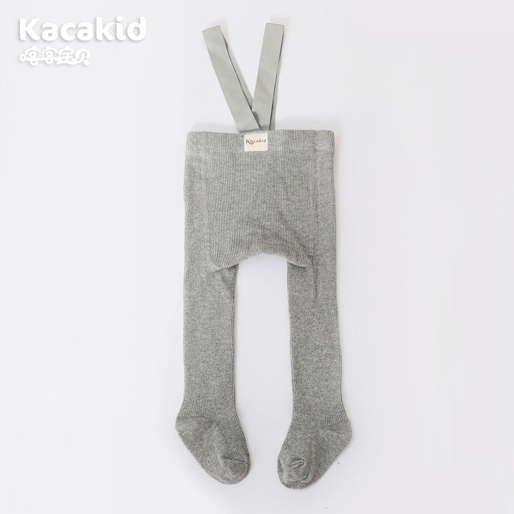 Baby Girls' & Boys' High Waist Knitted Trousers - Soft, Comfortable, Stylish Baby Pants