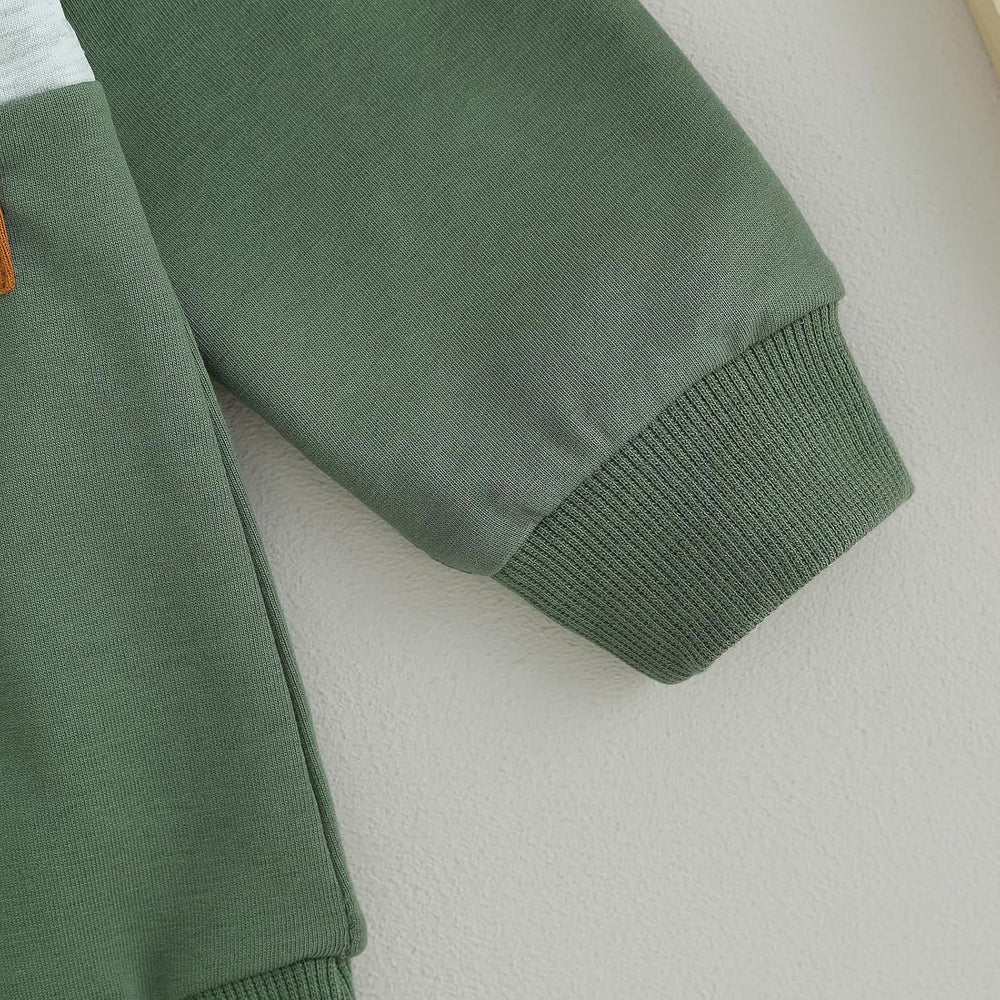 Baby Jogger Winter Set - Cozy Contrast Sweatshirt & Trousers for Infants | Warm & Stylish Baby Outfit
