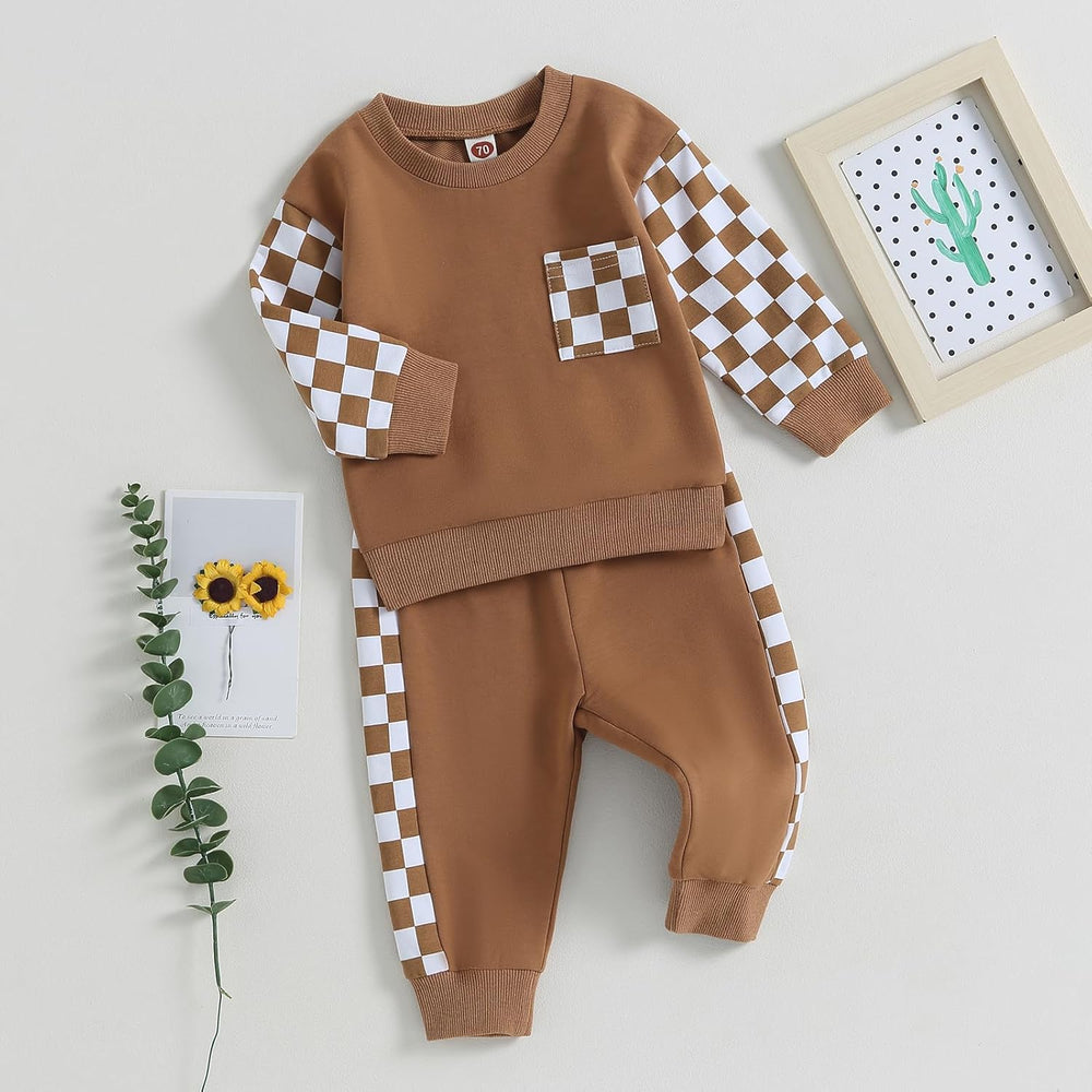 Baby Jogger Winter Set - Cozy Contrast Sweatshirt & Trousers for Infants | Warm & Stylish Baby Outfit