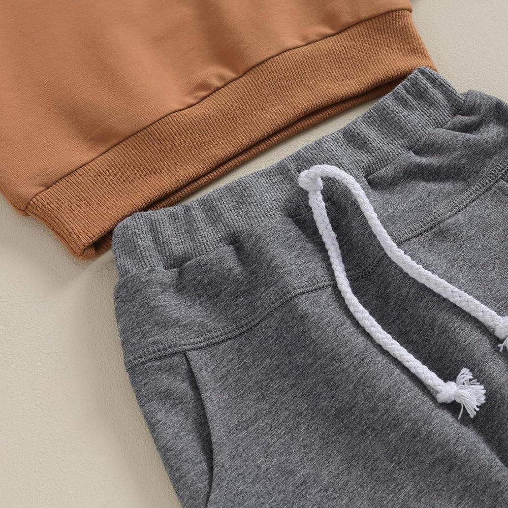 Baby Jogger Winter Set - Cozy Contrast Sweatshirt & Trousers for Infants | Warm & Stylish Baby Outfit