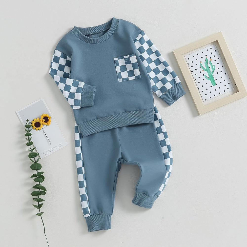 Baby Jogger Winter Set - Cozy Contrast Sweatshirt & Trousers for Infants | Warm & Stylish Baby Outfit