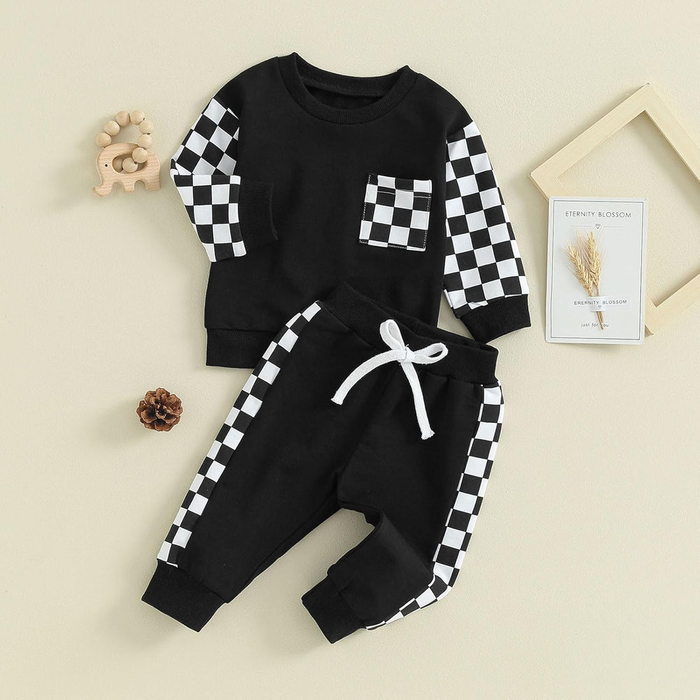 Baby Jogger Winter Set - Cozy Contrast Sweatshirt & Trousers for Infants | Warm & Stylish Baby Outfit