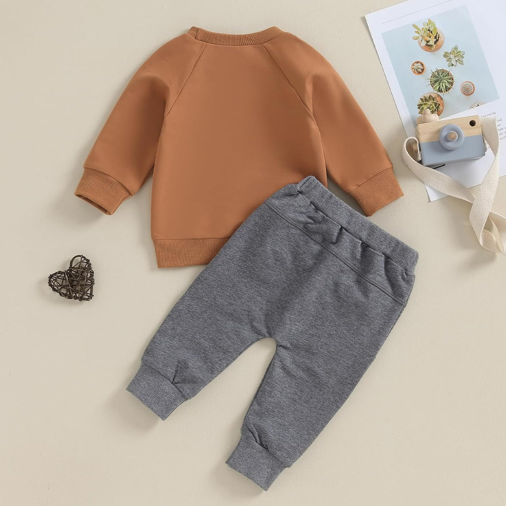 Baby Jogger Winter Set - Cozy Contrast Sweatshirt & Trousers for Infants | Warm & Stylish Baby Outfit