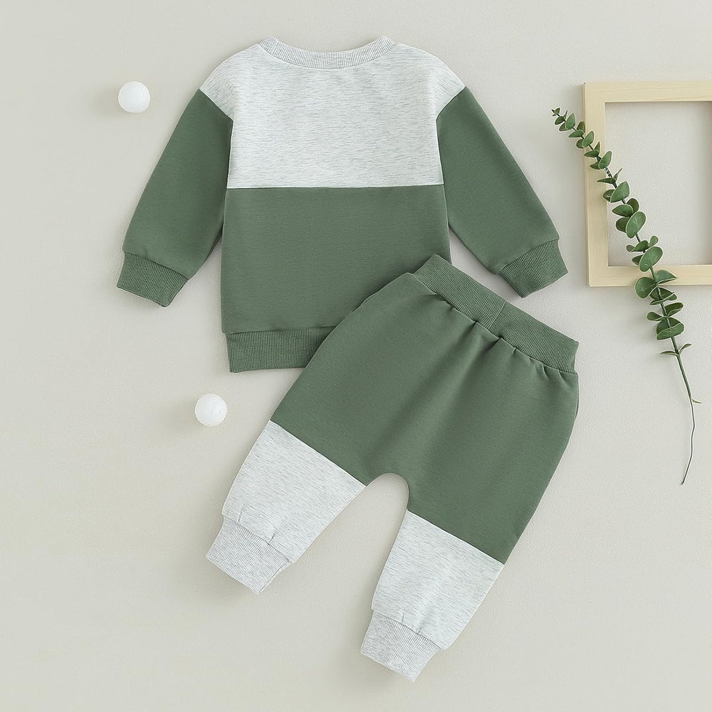 Baby Jogger Winter Set - Cozy Contrast Sweatshirt & Trousers for Infants | Warm & Stylish Baby Outfit