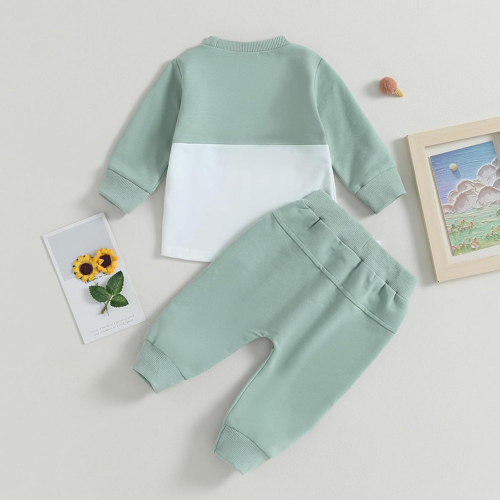 Baby Jogger Winter Set - Cozy Contrast Sweatshirt & Trousers for Infants | Warm & Stylish Baby Outfit