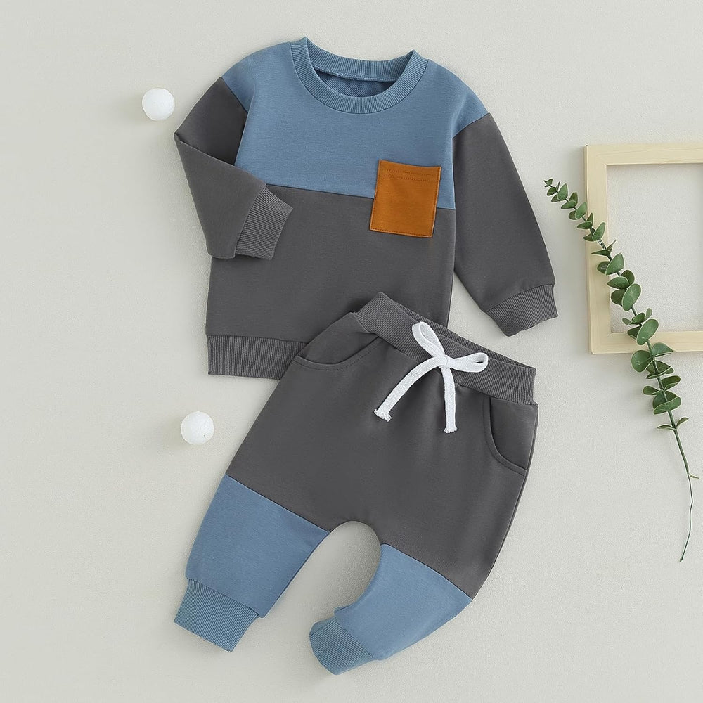 Baby Jogger Winter Set - Cozy Contrast Sweatshirt & Trousers for Infants | Warm & Stylish Baby Outfit