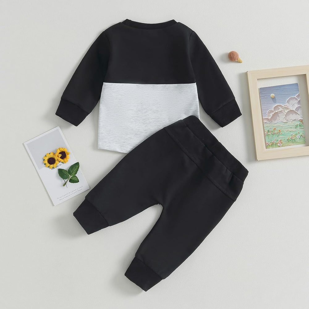 Baby Jogger Winter Set - Cozy Contrast Sweatshirt & Trousers for Infants | Warm & Stylish Baby Outfit