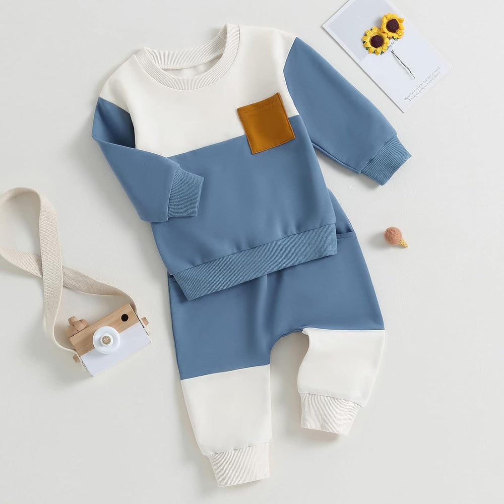 Baby Jogger Winter Set - Cozy Contrast Sweatshirt & Trousers for Infants | Warm & Stylish Baby Outfit