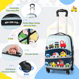 Kids' 2-Piece Hard-Shell Luggage Set with Helicopter Design & 360° Spinner Wheels - Includes Matching Backpack