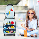 Kids' 2-Piece Hard-Shell Luggage Set with Helicopter Design & 360° Spinner Wheels - Includes Matching Backpack