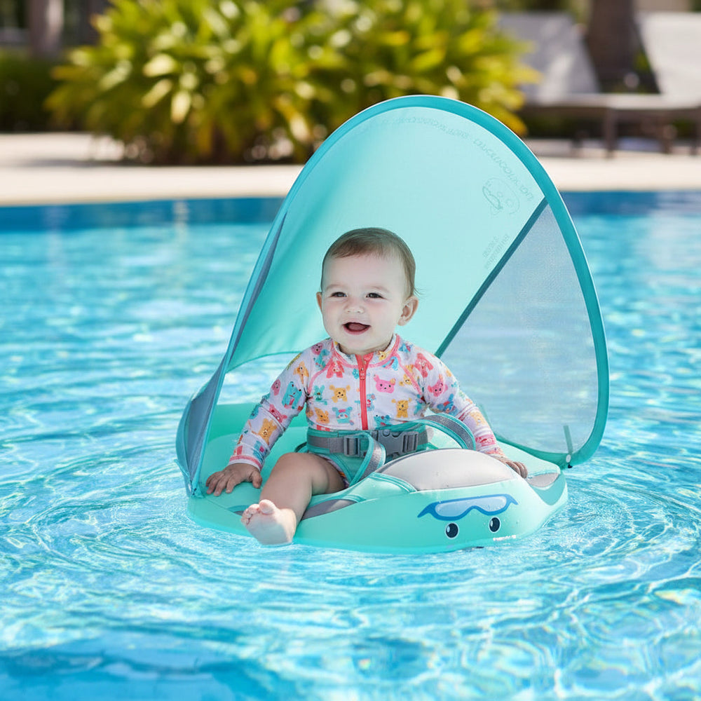 Baby Pool Float – Safety Harness, Sunshade & UV Protection Swim Aid