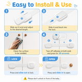 Cabinet Locks – Baby Proof, No-Drill Adhesive Straps & Child Safety