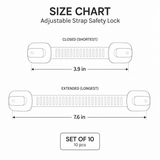 Cabinet Locks – Baby Proof, No-Drill Adhesive Straps & Child Safety