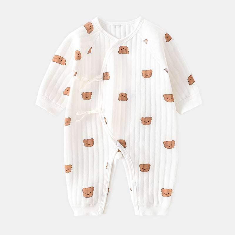 Adorable Baby Bear Romper - Cozy Spring & Autumn Outfit for Infants