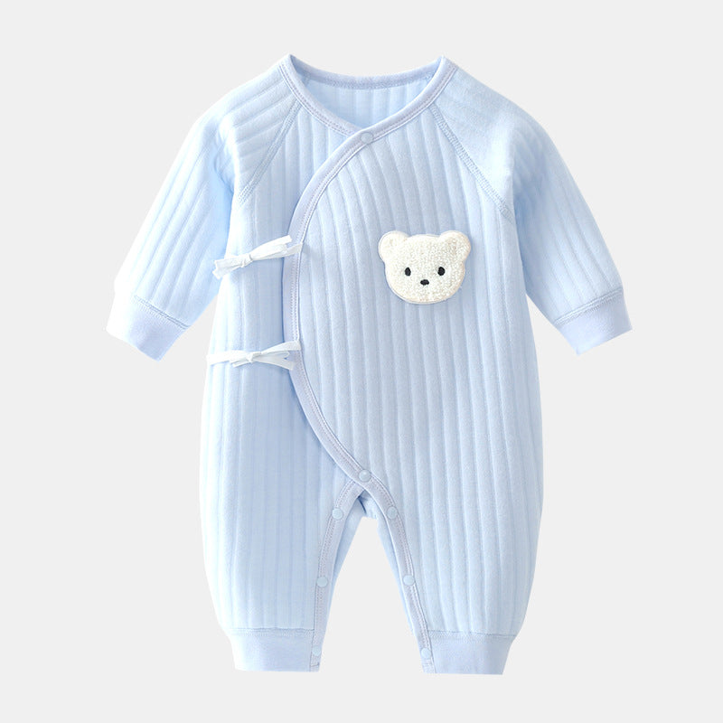 Adorable Baby Bear Romper - Cozy Spring & Autumn Outfit for Infants