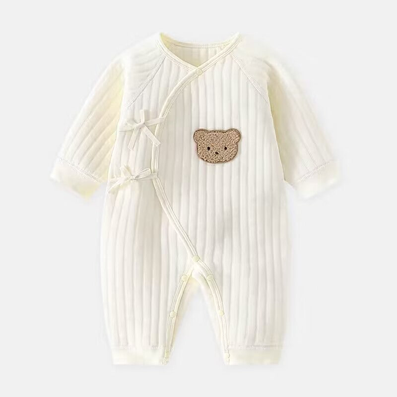 Adorable Baby Bear Romper - Cozy Spring & Autumn Outfit for Infants