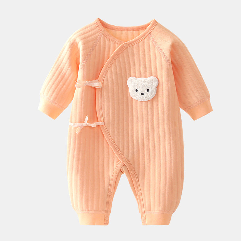 Adorable Baby Bear Romper - Cozy Spring & Autumn Outfit for Infants