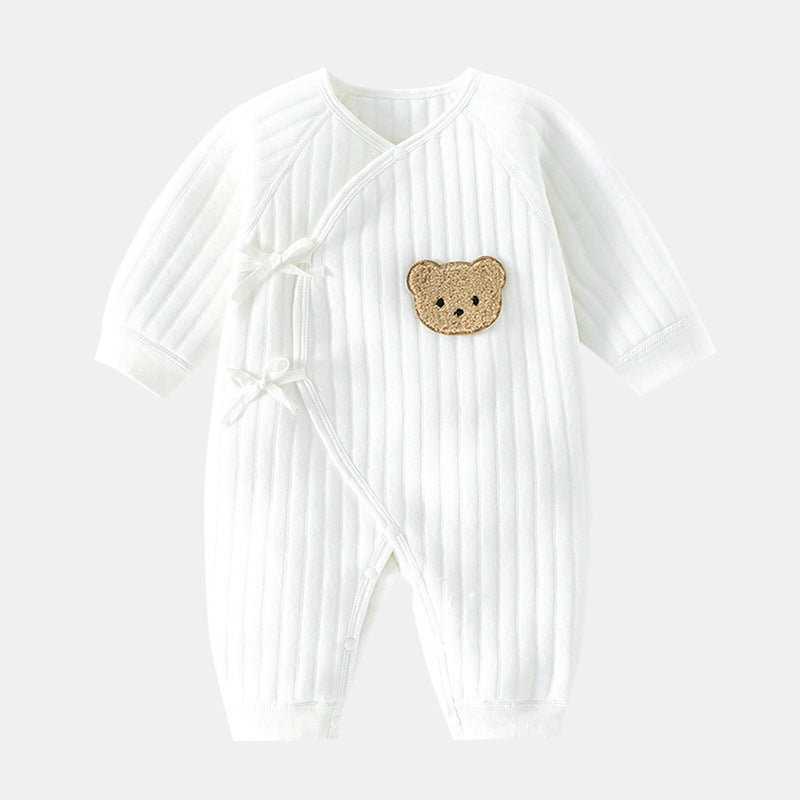 Adorable Baby Bear Romper - Cozy Spring & Autumn Outfit for Infants