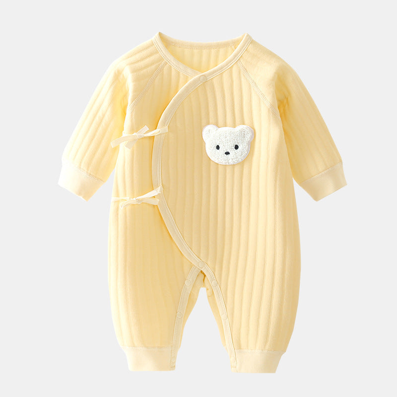 Adorable Baby Bear Romper - Cozy Spring & Autumn Outfit for Infants