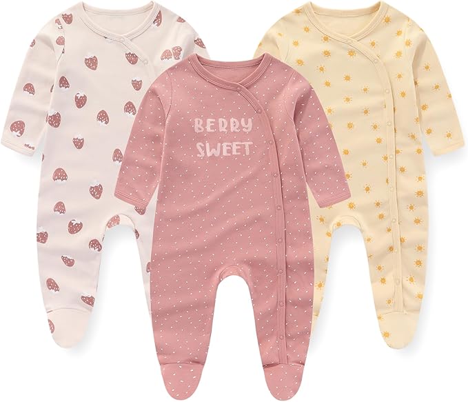 Set of 3 Baby Rompers for 3-12 Months - Cute & Comfortable Infant Outfits